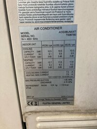 Кассетный кондиционер General (AUG36UUAS/AOG36UNАХТ) 36 (до 110 м²) (б/у)